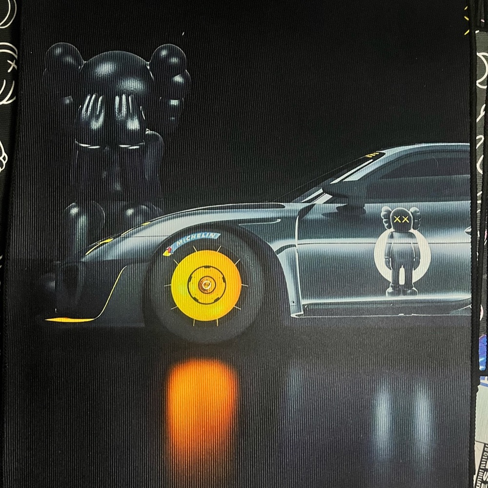 Porsche and Kaws Collab Area Rug.